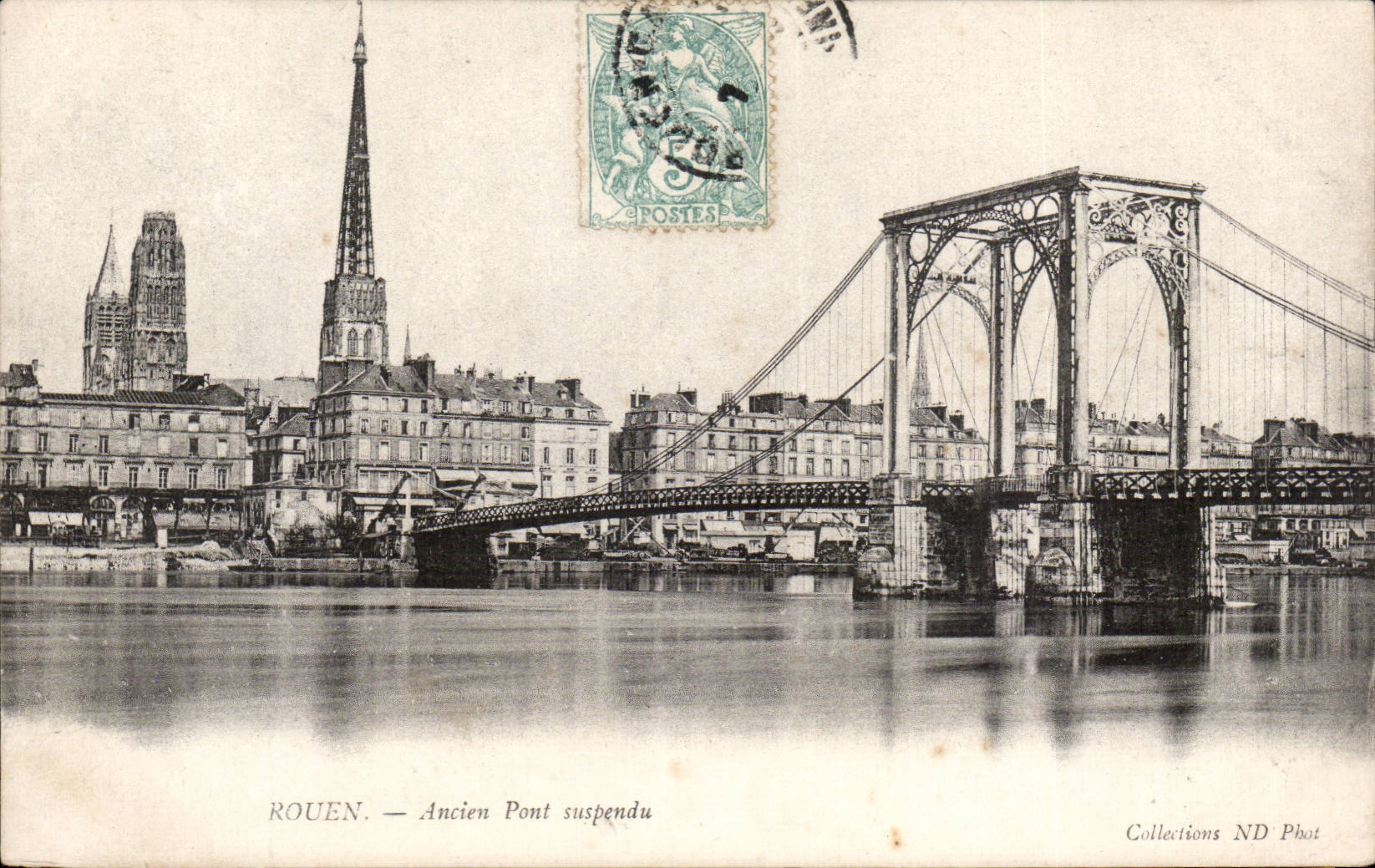 CPA Rouen Old suspended bridge