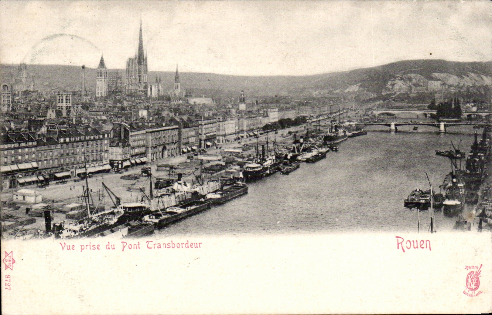 CPA Rouen Seen from of the transporter bridge