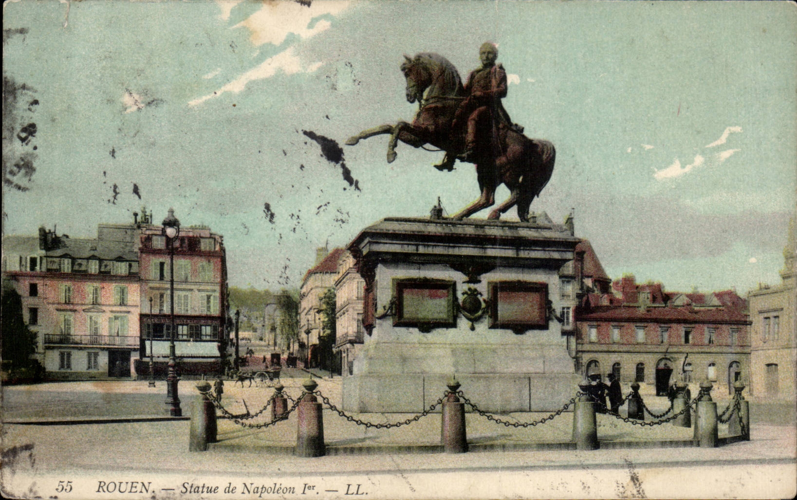 CPA Rouen Statue of Napoleon 1st