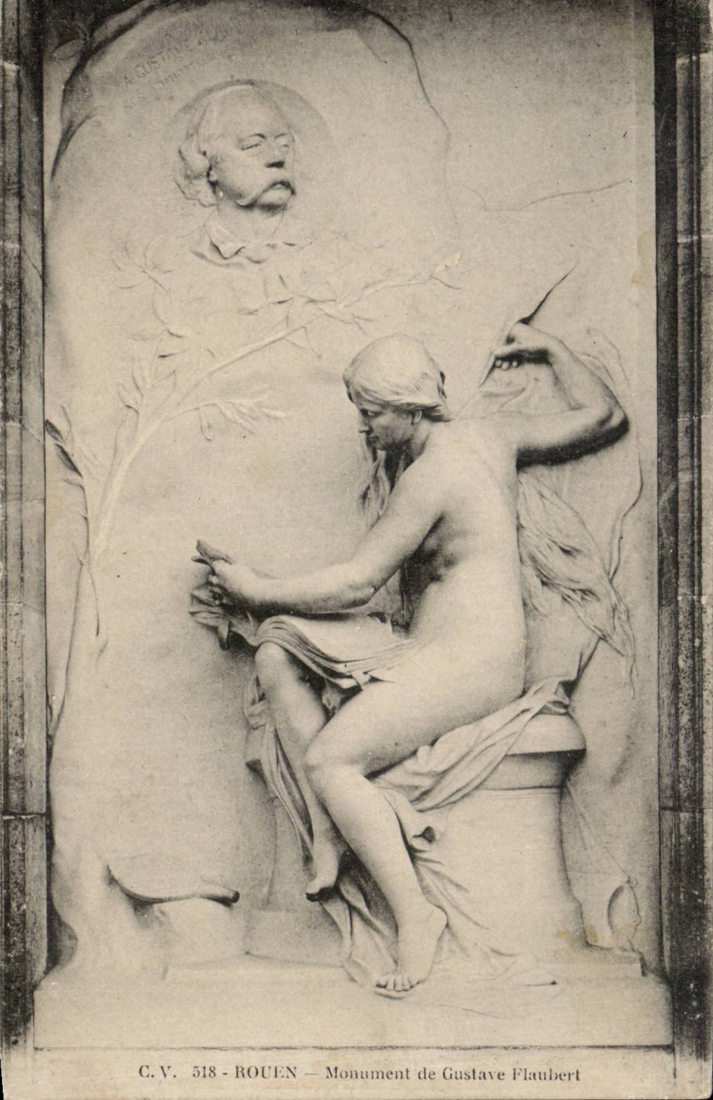 CPA Rouen Monument of Gustave Flaubert
