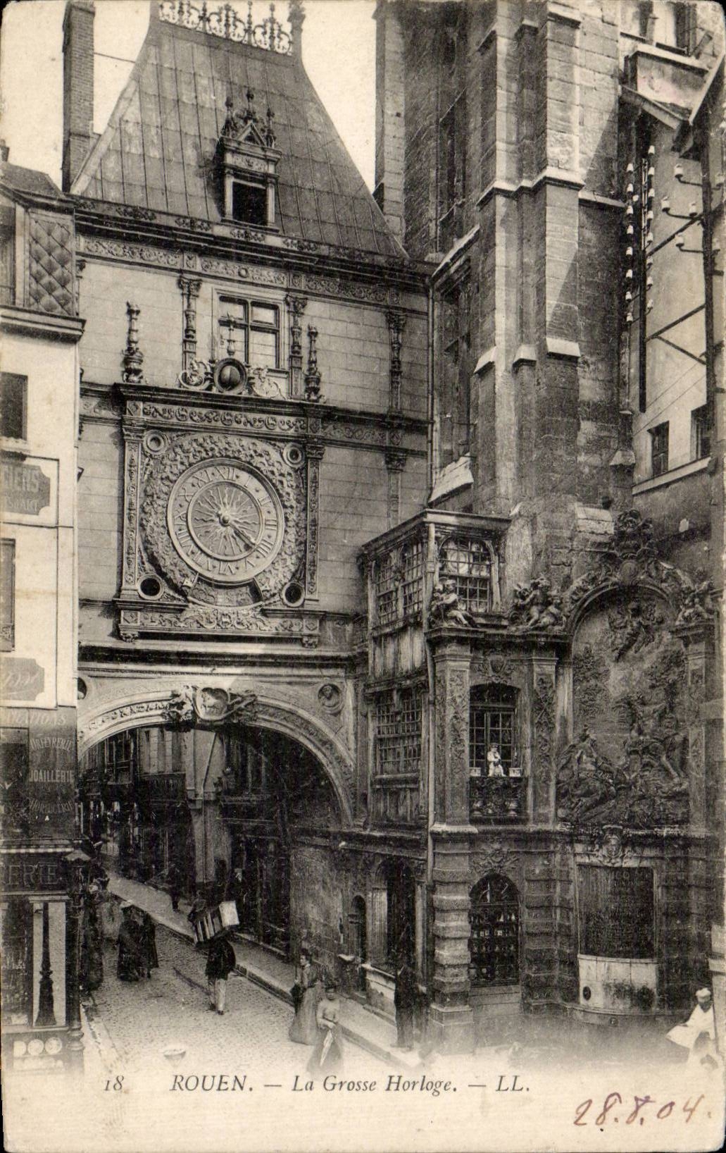 CPA Rouen the large clock