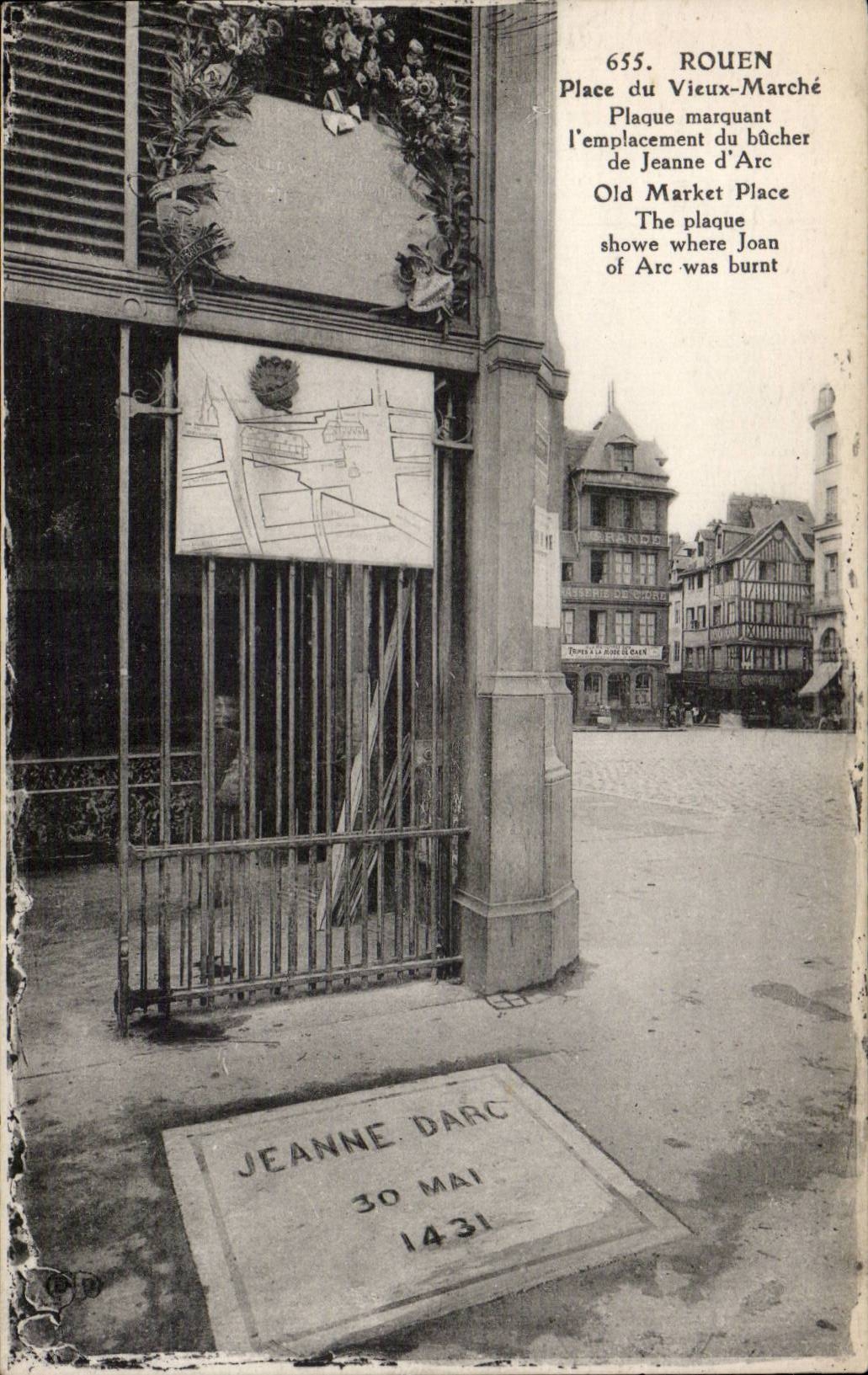 CPA Rouen Places from the old Jeanne market of arc