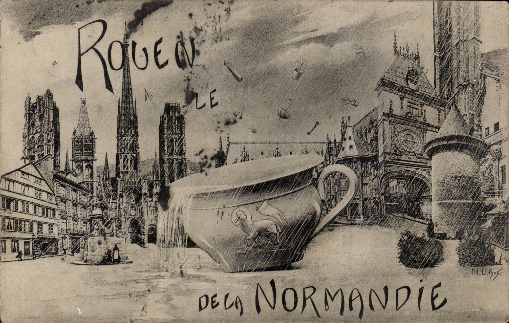 CPA Rouen Le pot of Normandy