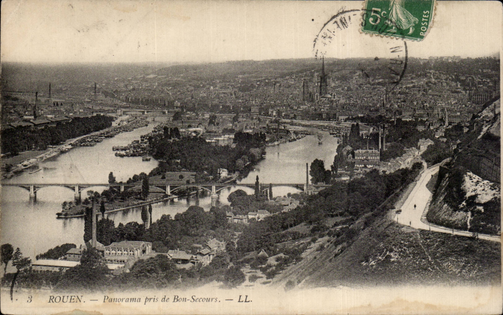 CPA Rouen Panorama taken of Good Help