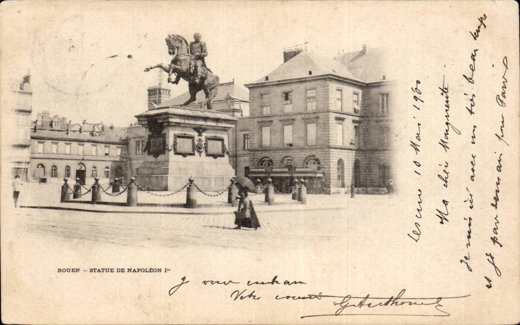 CPA Rouen Statue of Napoleon 1st