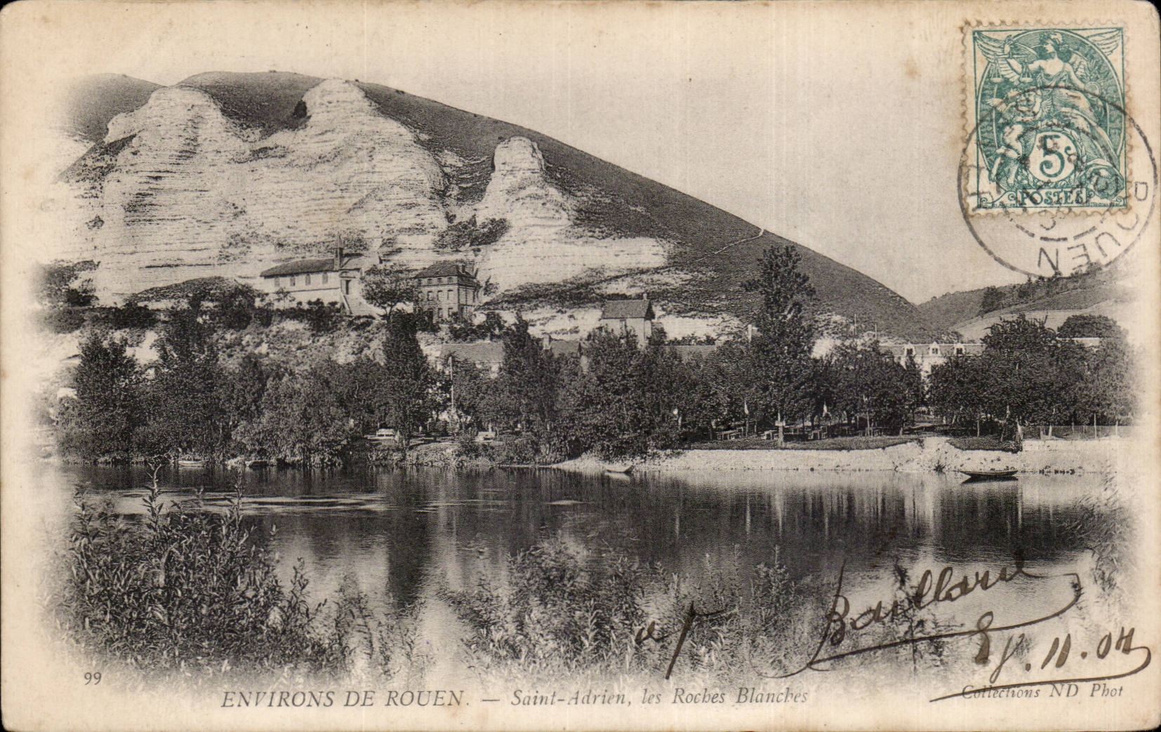CPA Surroundings of Rouen Saint Adrien white rocks