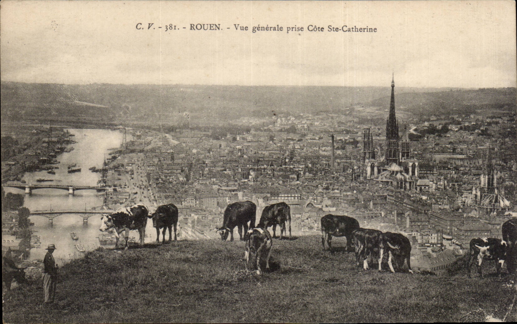 CPA Rouen View taken of co  Catherine Vaches