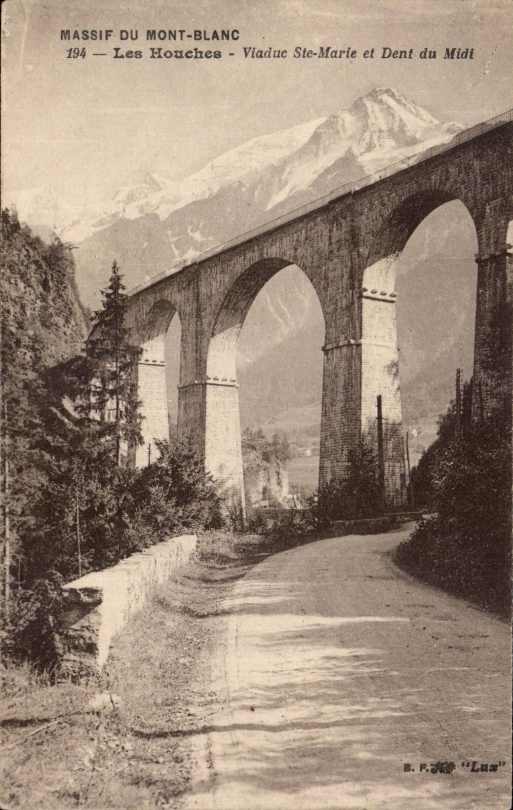 CPA Mountain of the Mount Blanc Houches Viaduct co  Marie and dent du midi