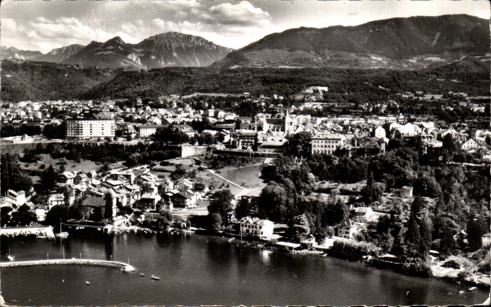 CPA Thonon les Bains the lake Leman the city and Chablais