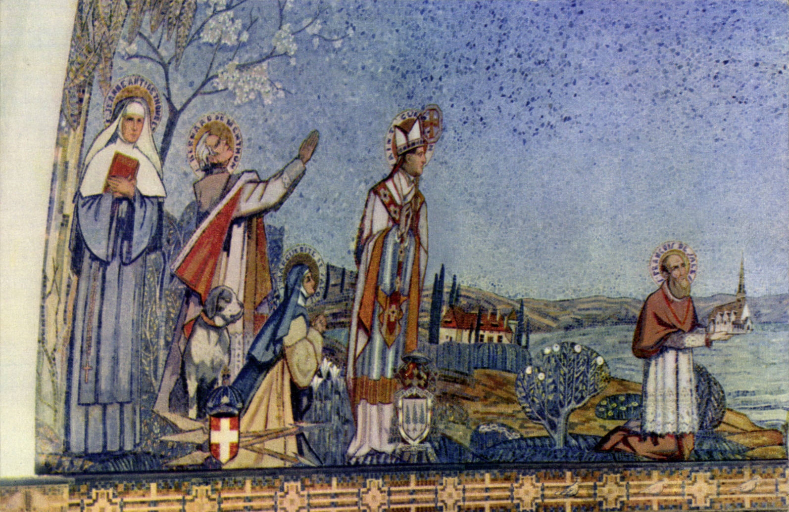 CPSM Church Nd of the leman saints of Mosaic Savoy of Maumejean Vongy Thonon les Bains