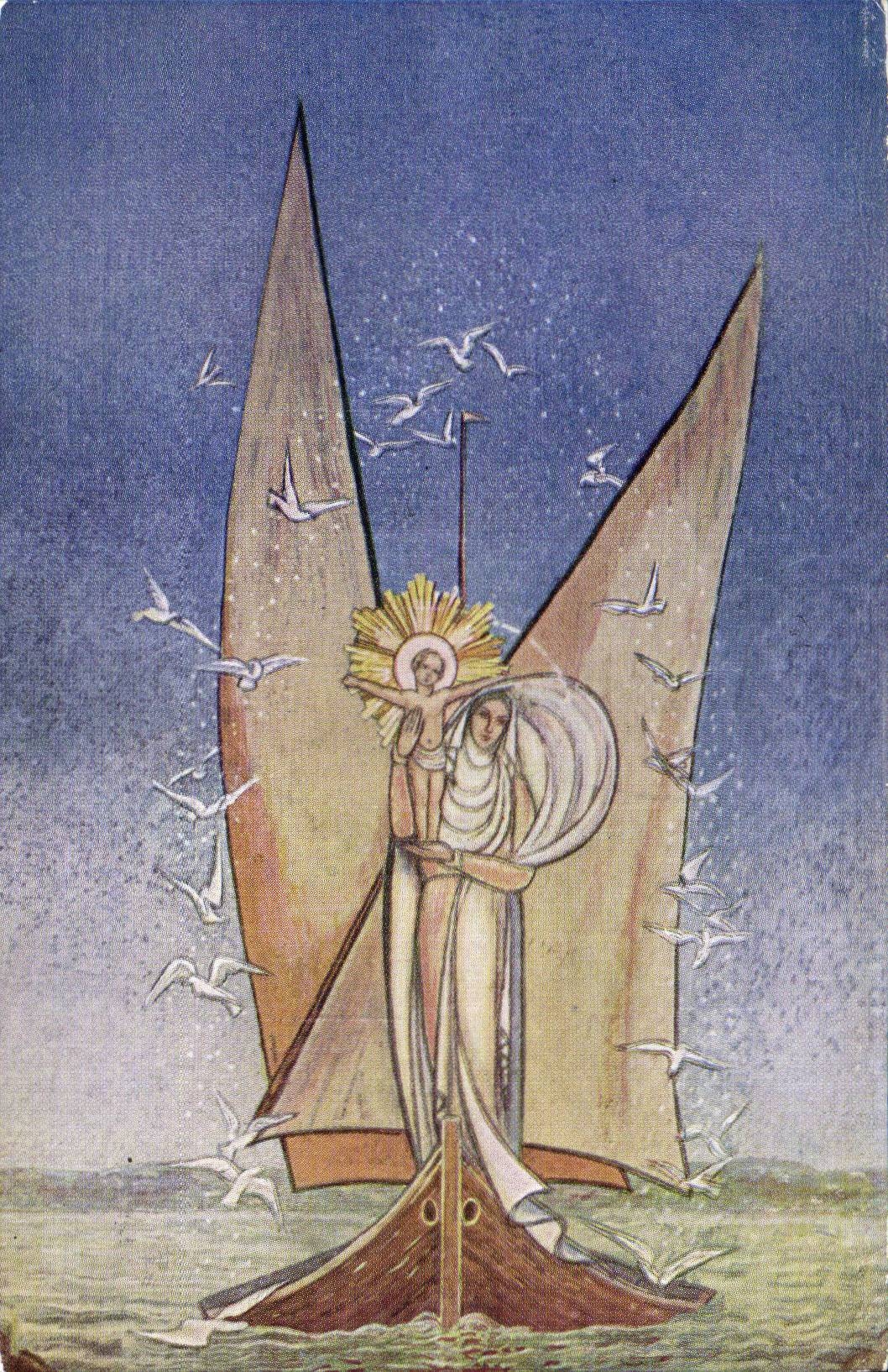 CPSM Church Nd of the leman the Mosaic virgin of Maumejean Vongy Thonon les Bains