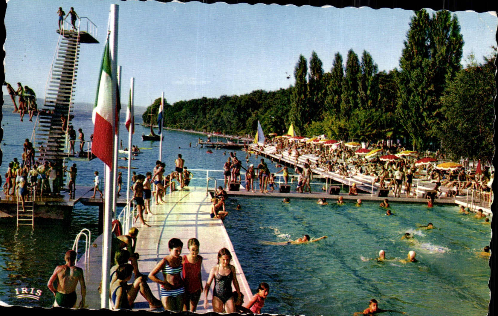 CPSM thonon les Bains the swimming pool and the beach
