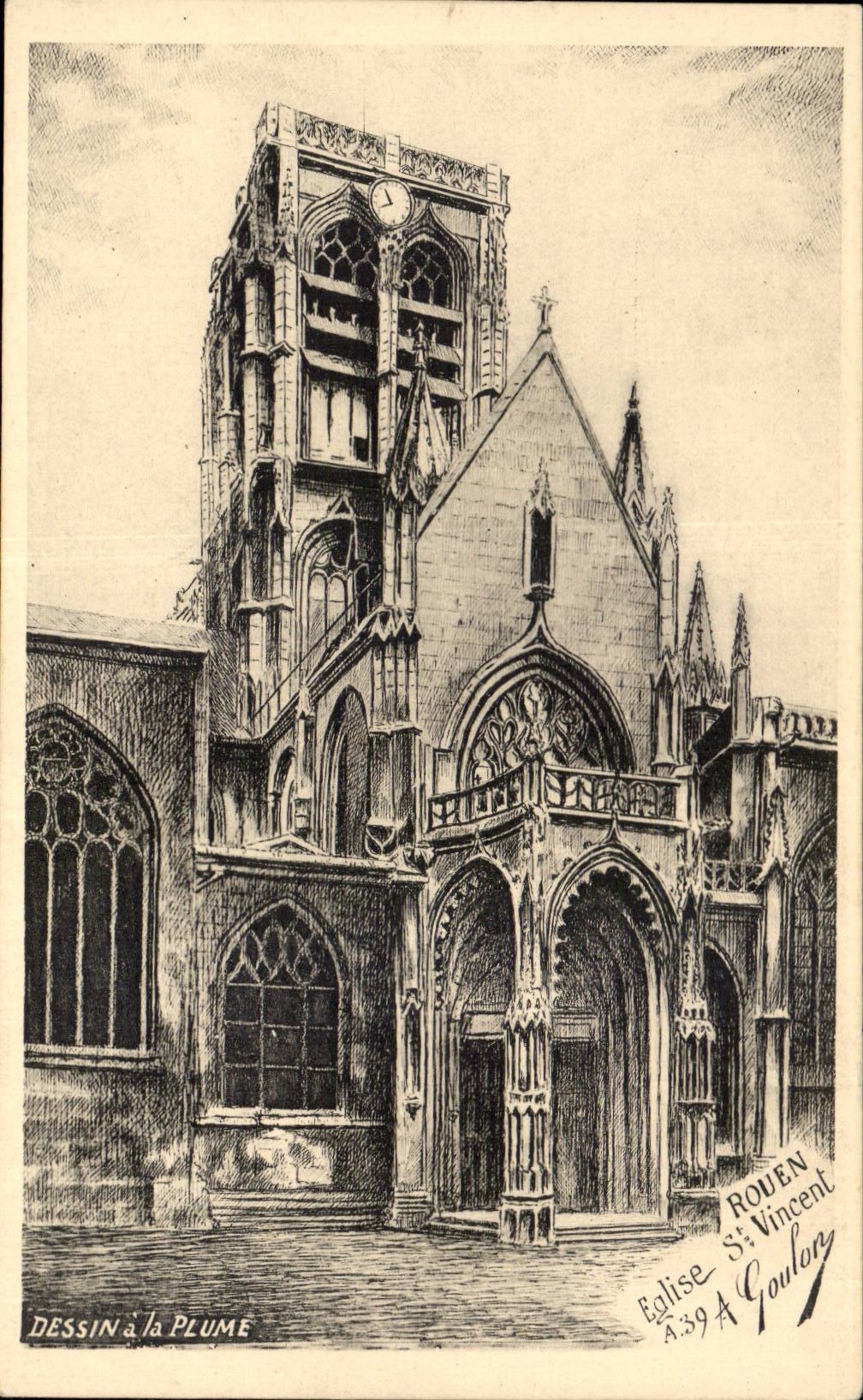 CPA Rouen Church St Vincent