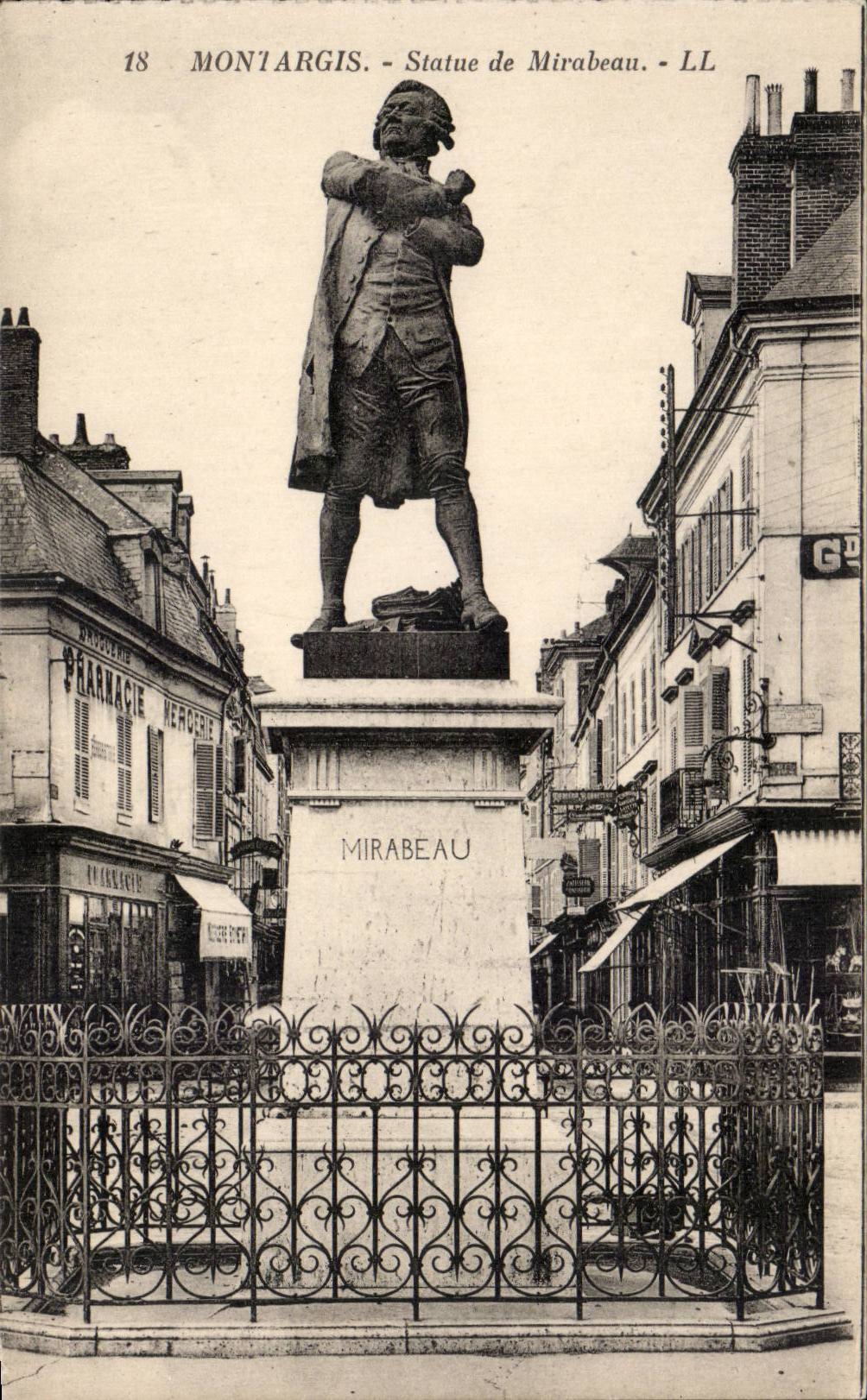 Estatua de CPA Montargis de Mirabeau