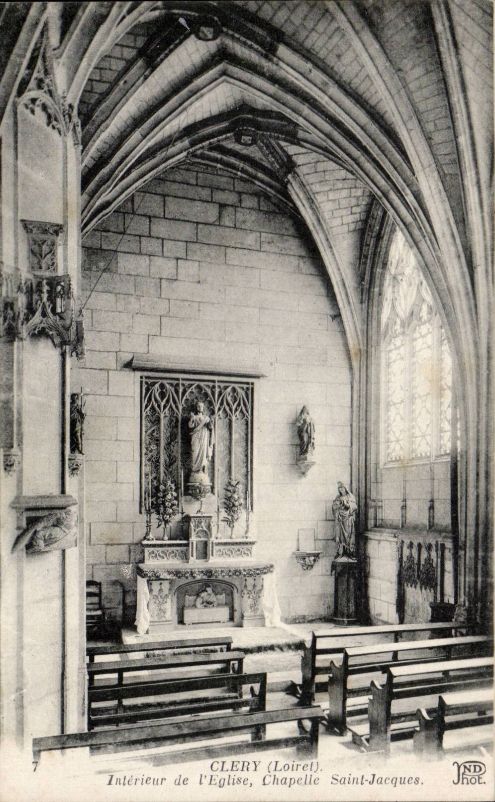 CPA Interior Clery of the church Vault Saint Jacques