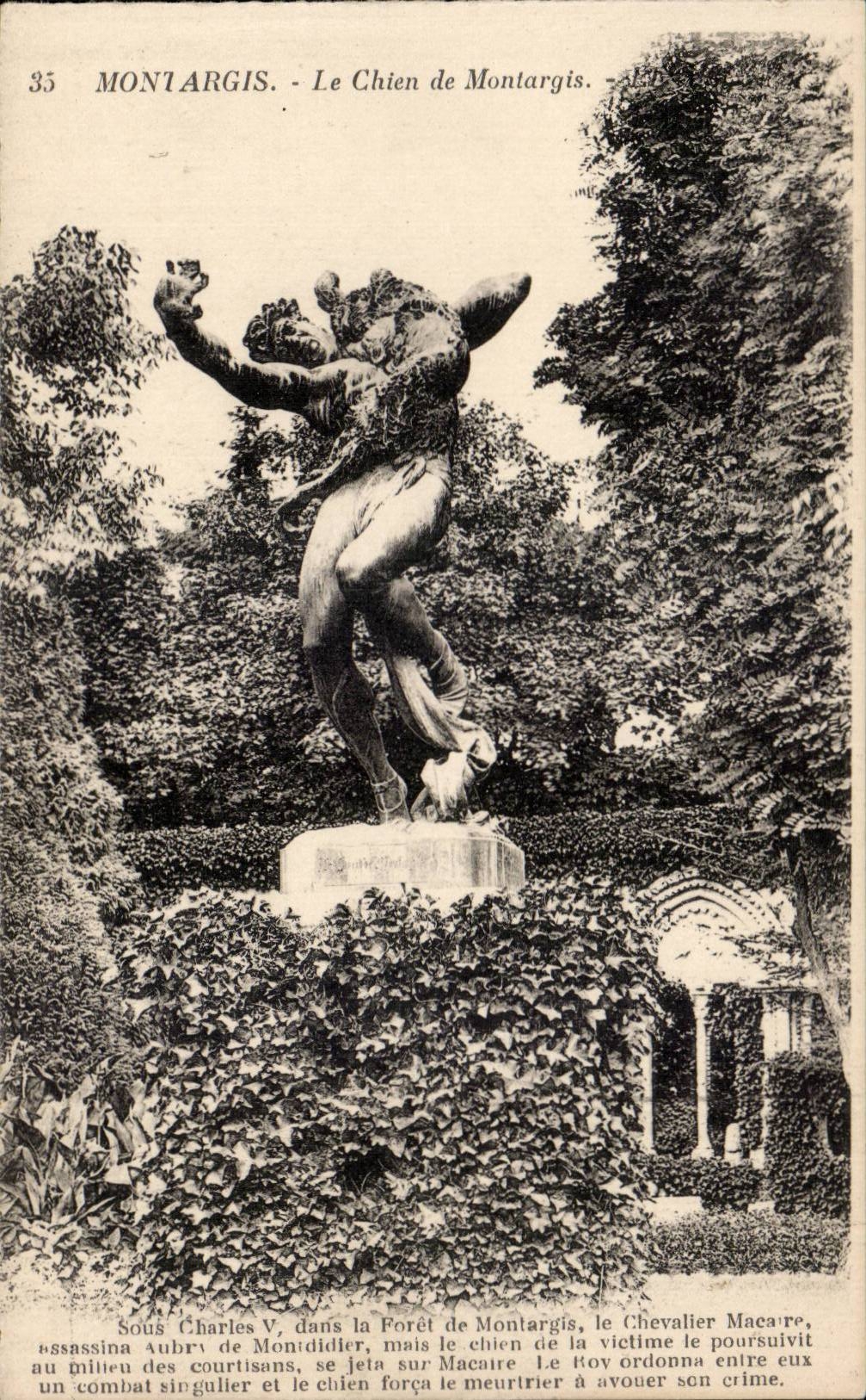 CPA Montargis el perro de Montargis
