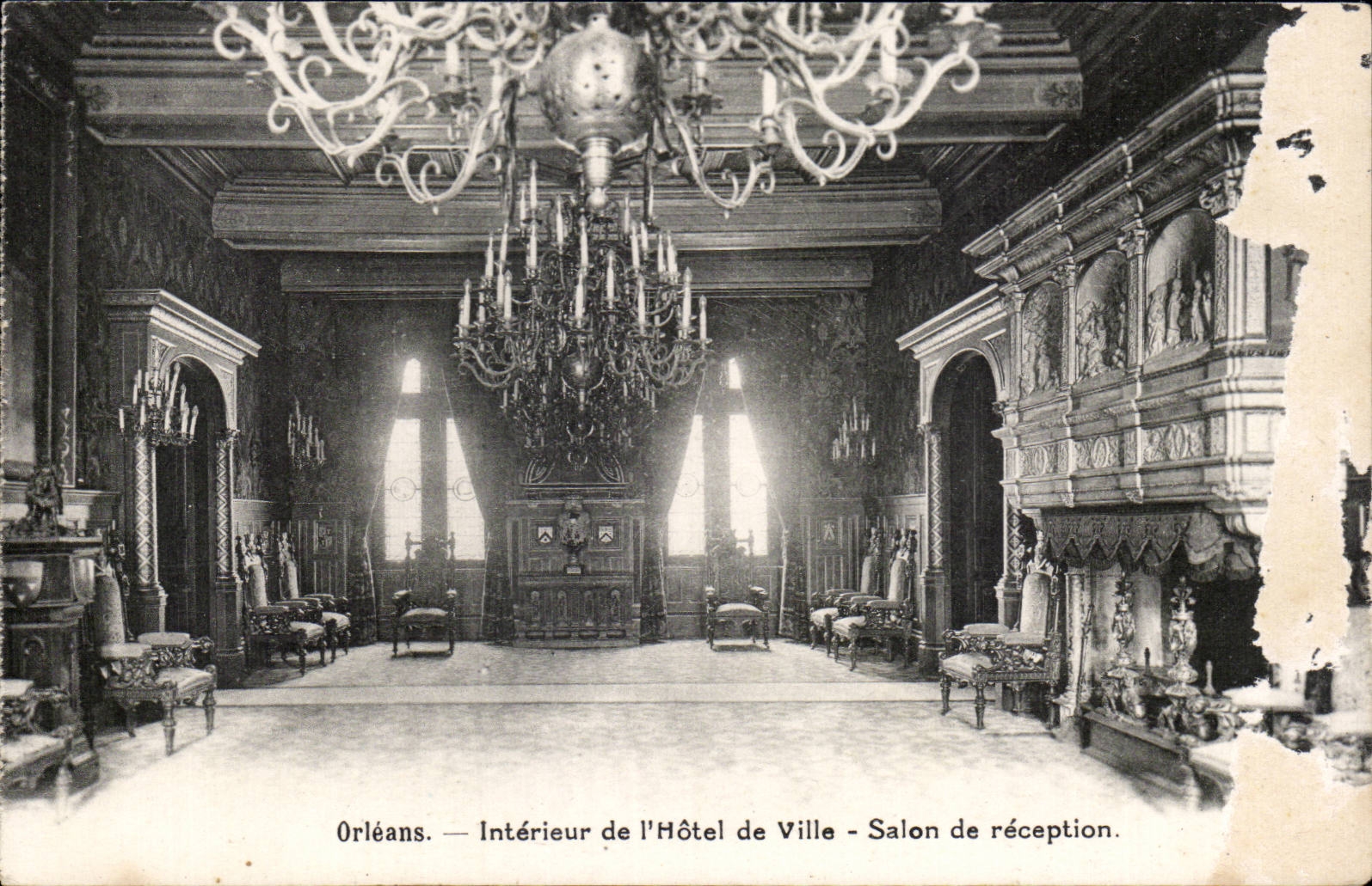 CPA Interior Orleans of the town hall Reception room
