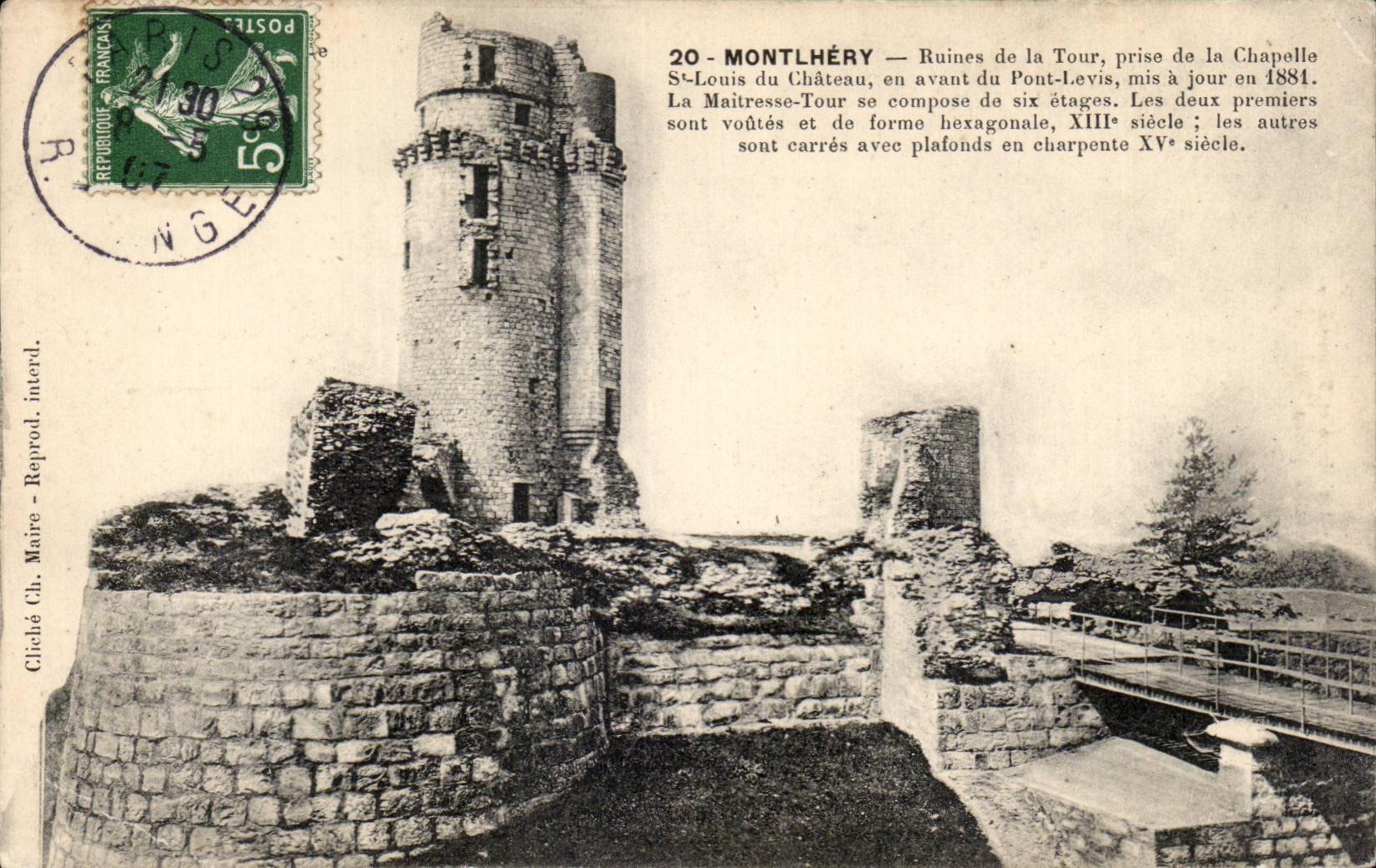 CPA Montlhery Ruins of the tower taken of the vault St Louis of the castle
