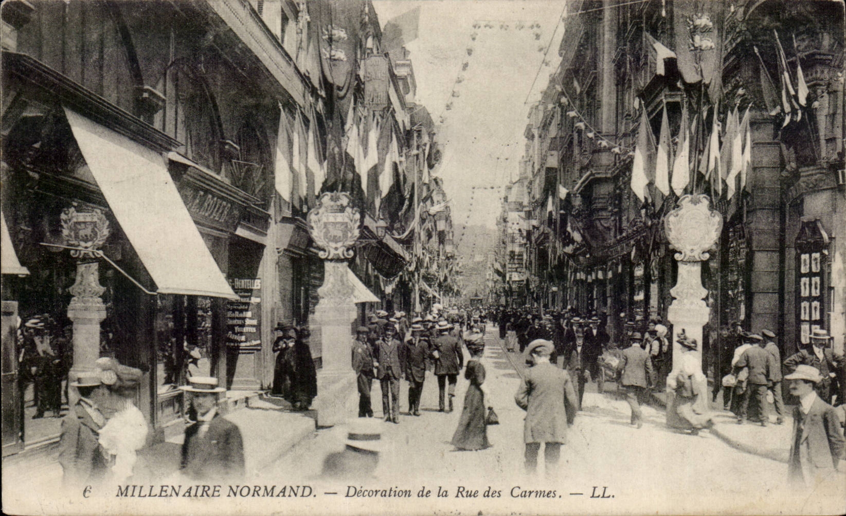 Norman Thousand-year-old CPA Decoration of the street of the Carmelite friars