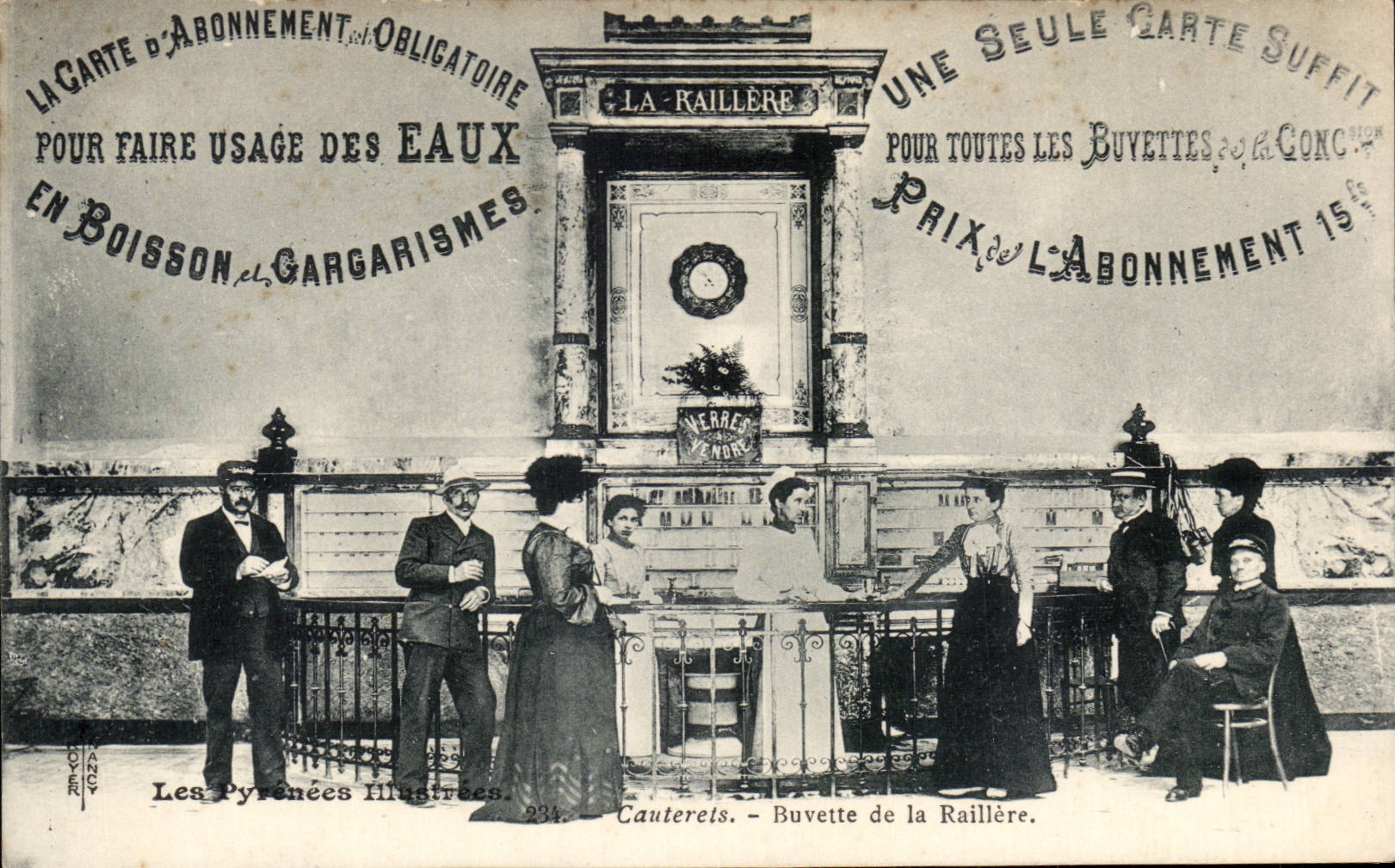 Barra del refresco de CPA Cauterets de RAilliere