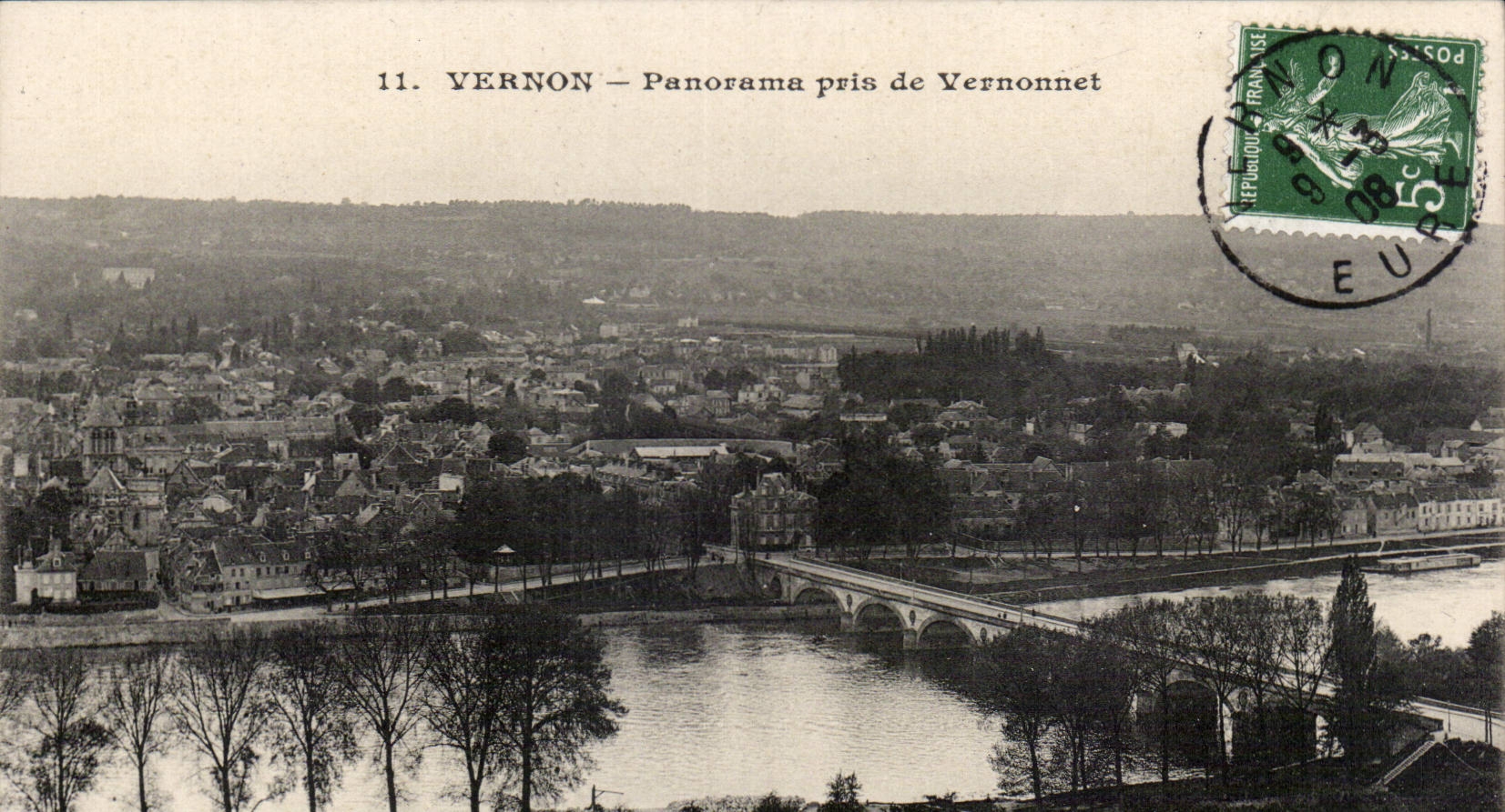 CPA Vernon Panorama taken of Vernonnet