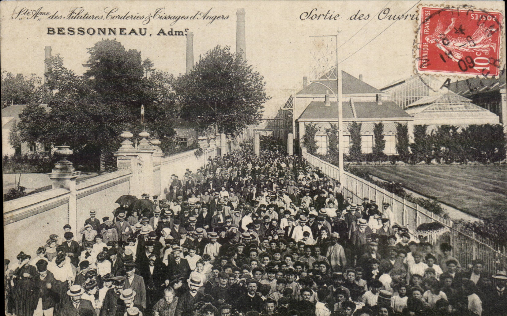 CPA Spinning mills Rope manufactures Left the workmen Bessonneau Angers