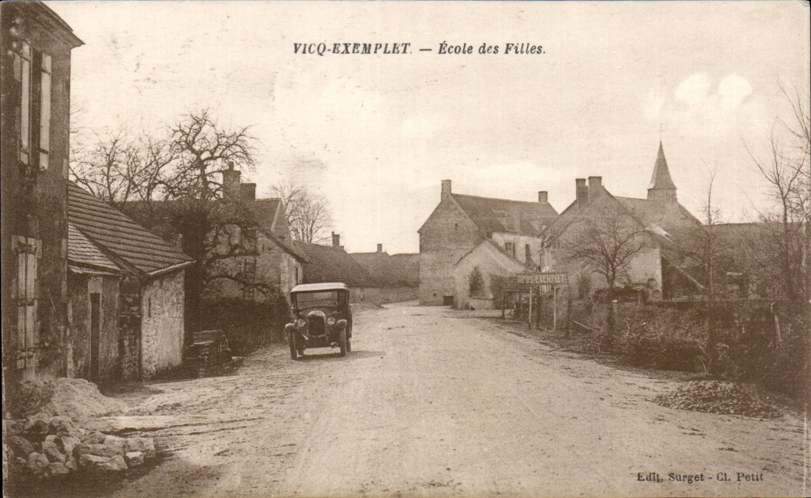 CPA Vicq Exemplet School of the girls