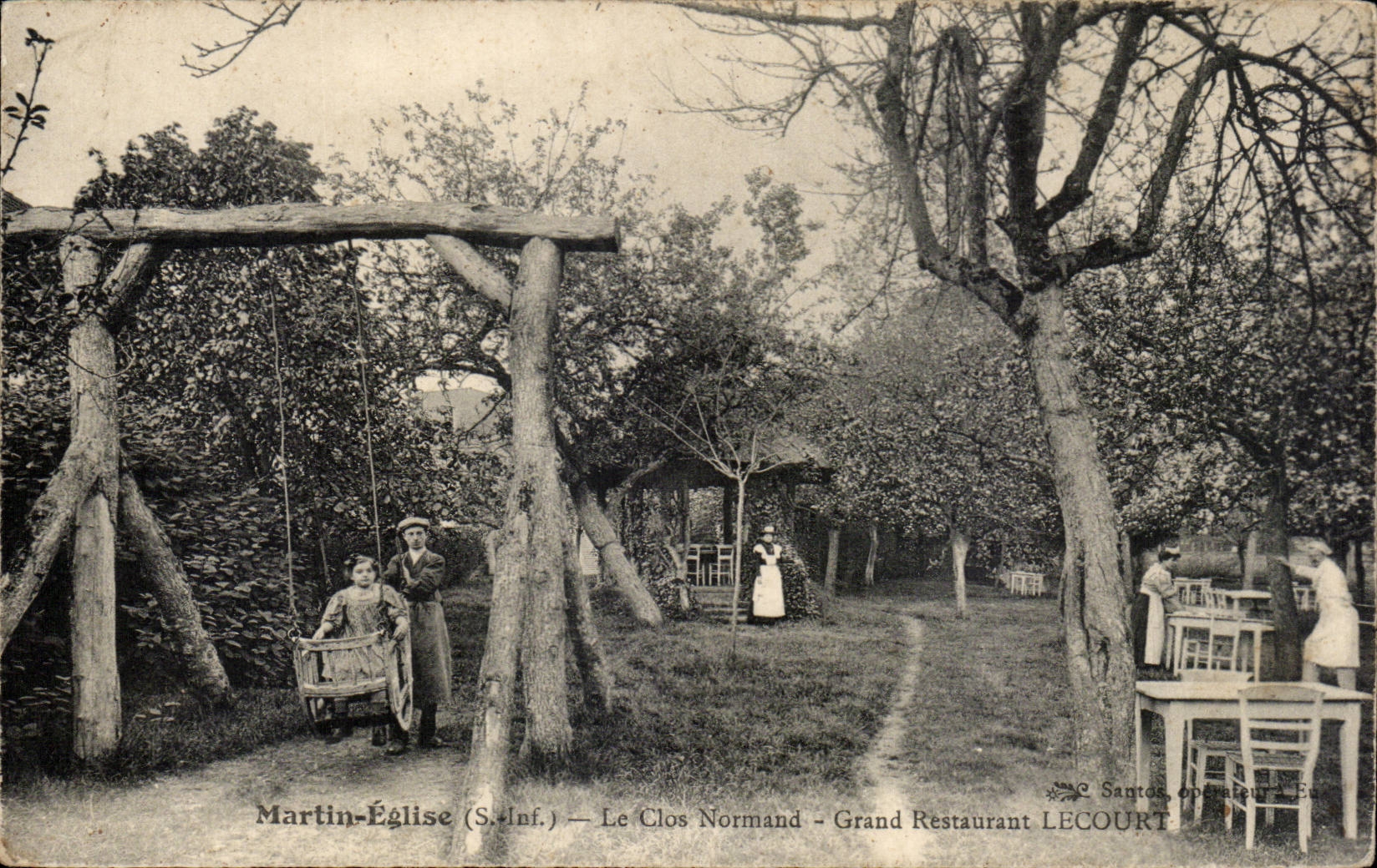 CPA Martin Eglise Le closed Norman Lecourt Great restaurant