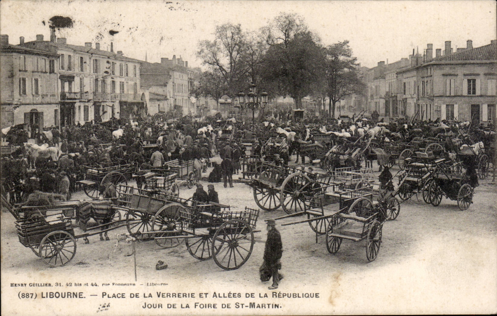 CPA Libourne coloca la vidrieria y los callejones del dia de la republica de la feria de San Martin