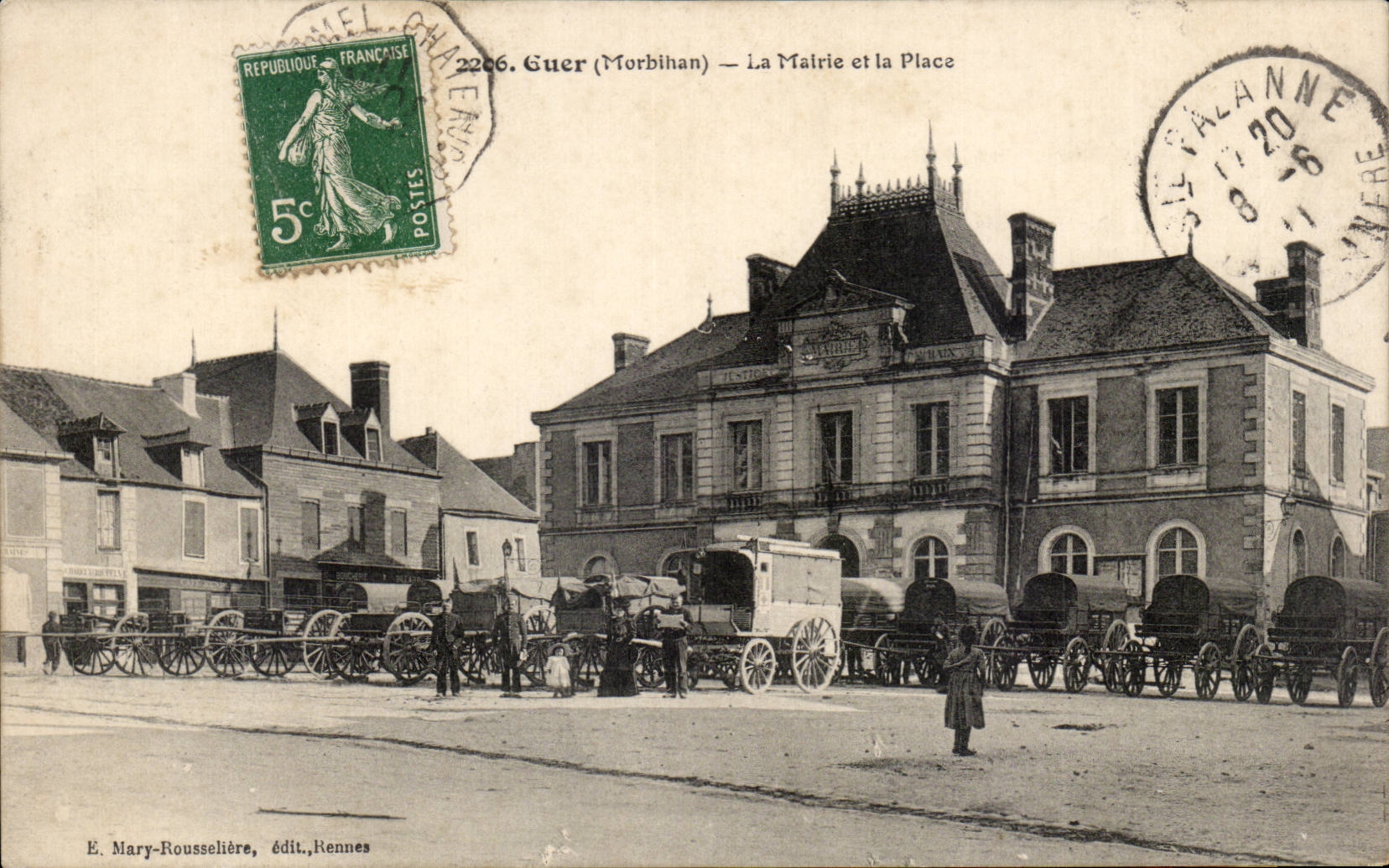 CPA Guer the town hall and the place