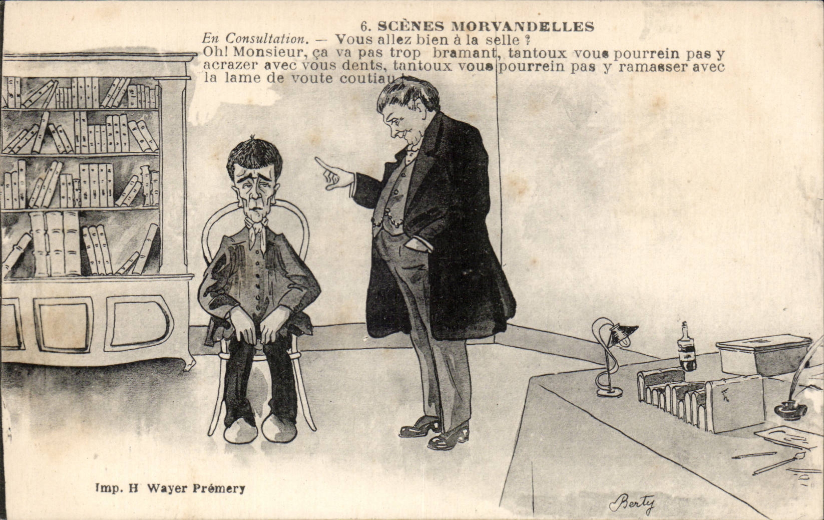 CPA Folklore Scenes morvandelles Docteur