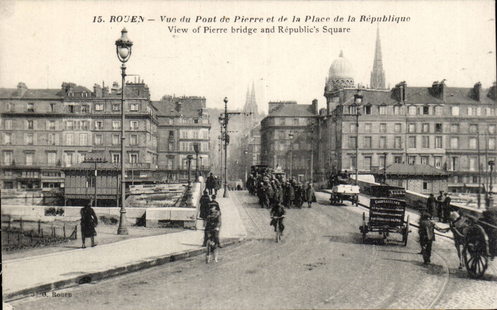 Rouen - Bridge of Pierre and the Place of the Militaria Republic - CPA