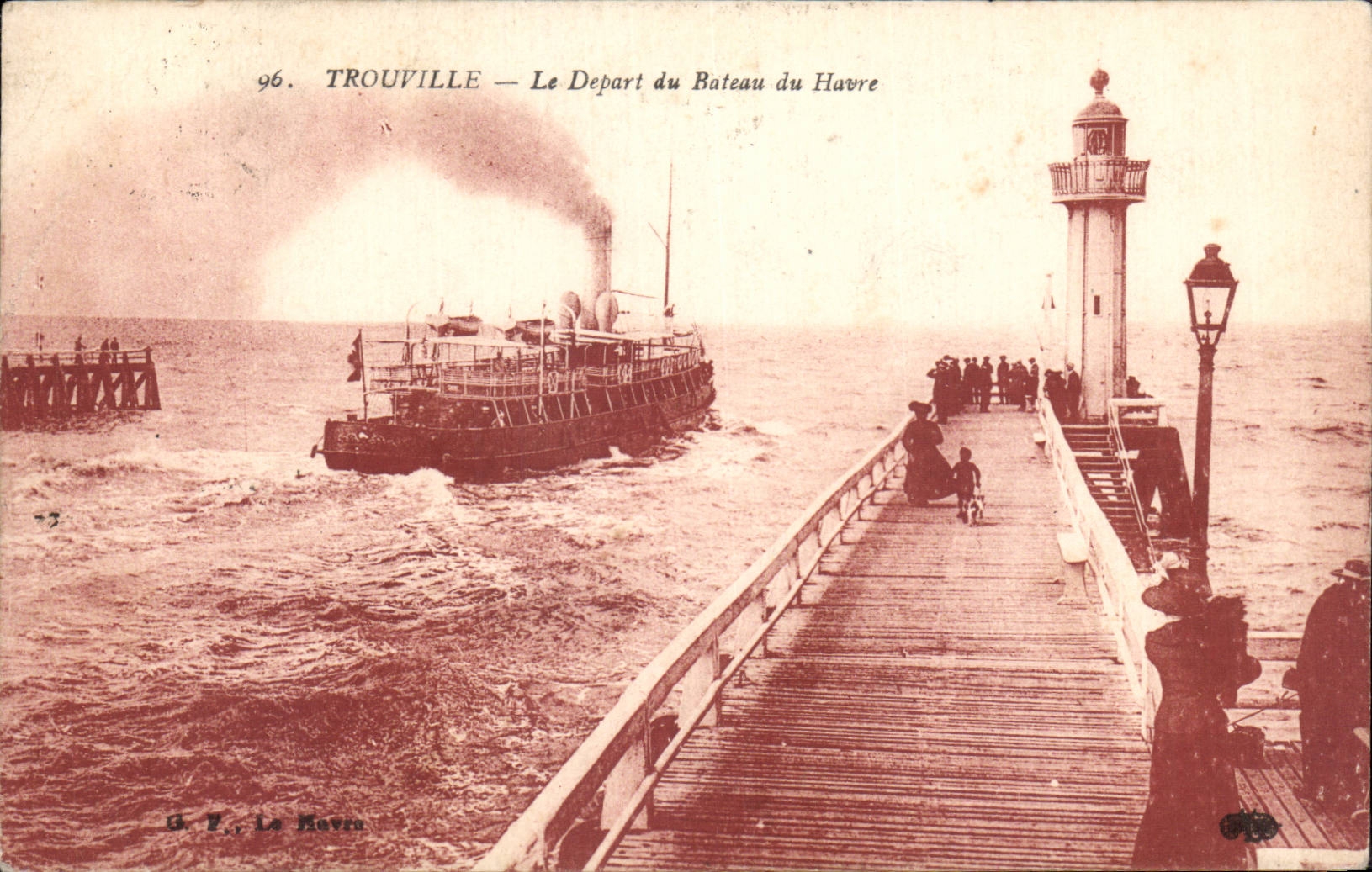 Trouville it Departure of the Boat of Le Havre - CPA
