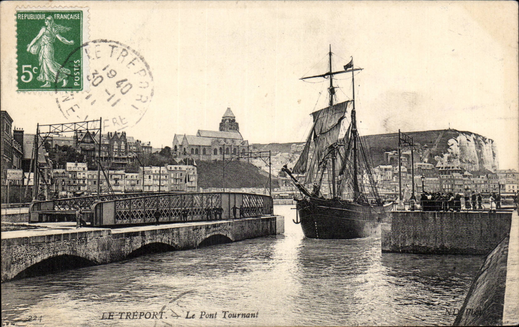 Treport - el puente rotatorio - CPA