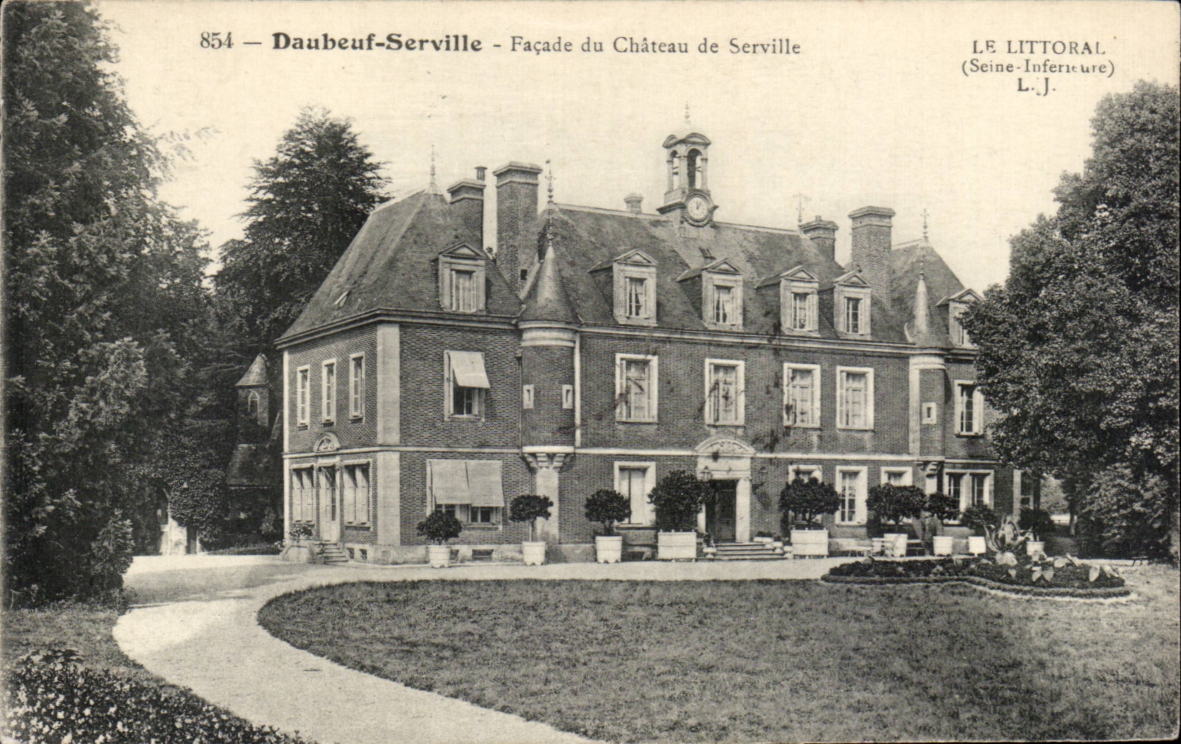 Servile Daubeuf - Frontage of the Castle of Servile - CPA
