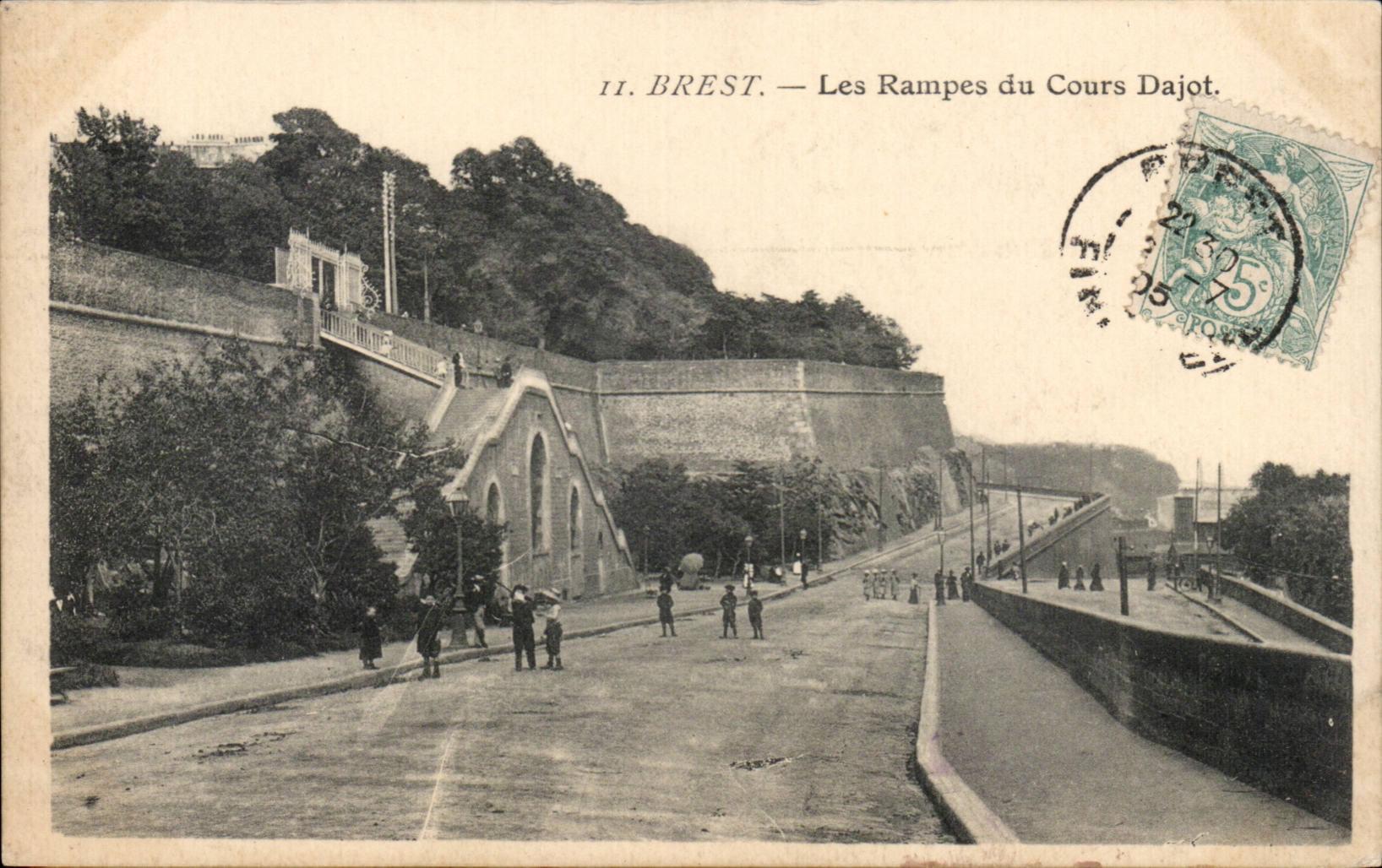 Brest - Les Rampes du Cours Dajot - CPA 