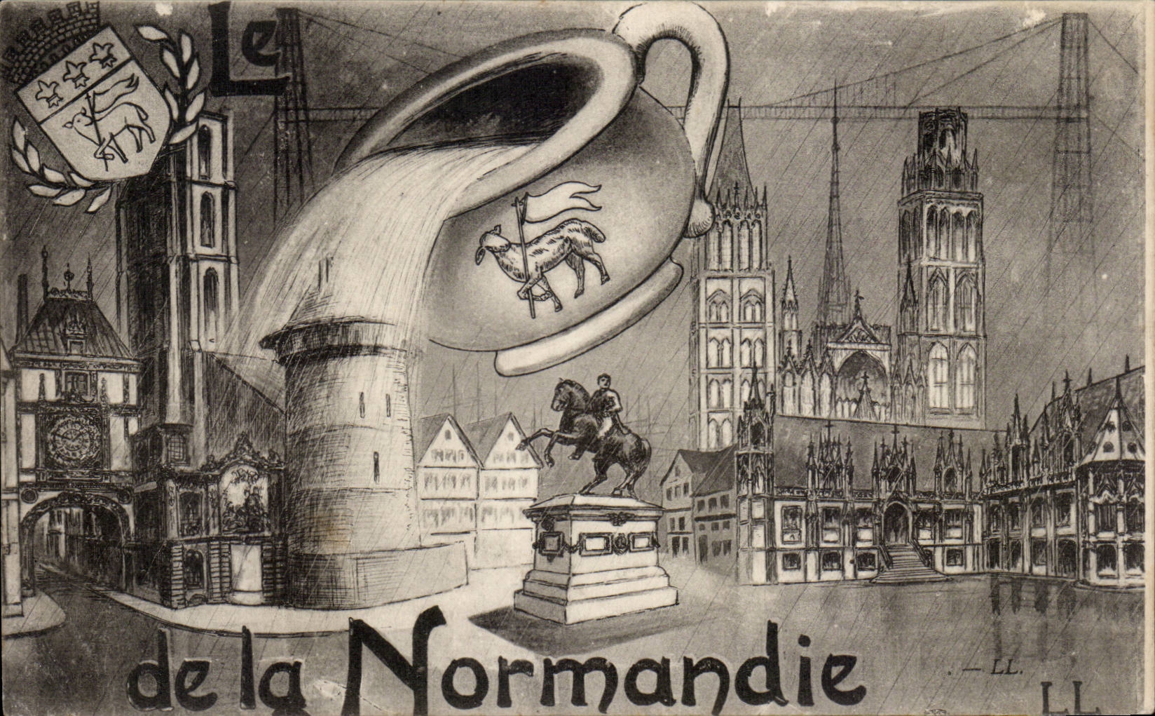 Souvenir de la Normandie - CPA 
