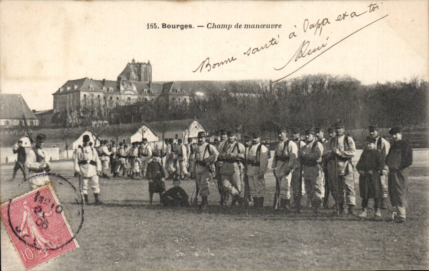 Bourges - campo de Manouevre - CPA