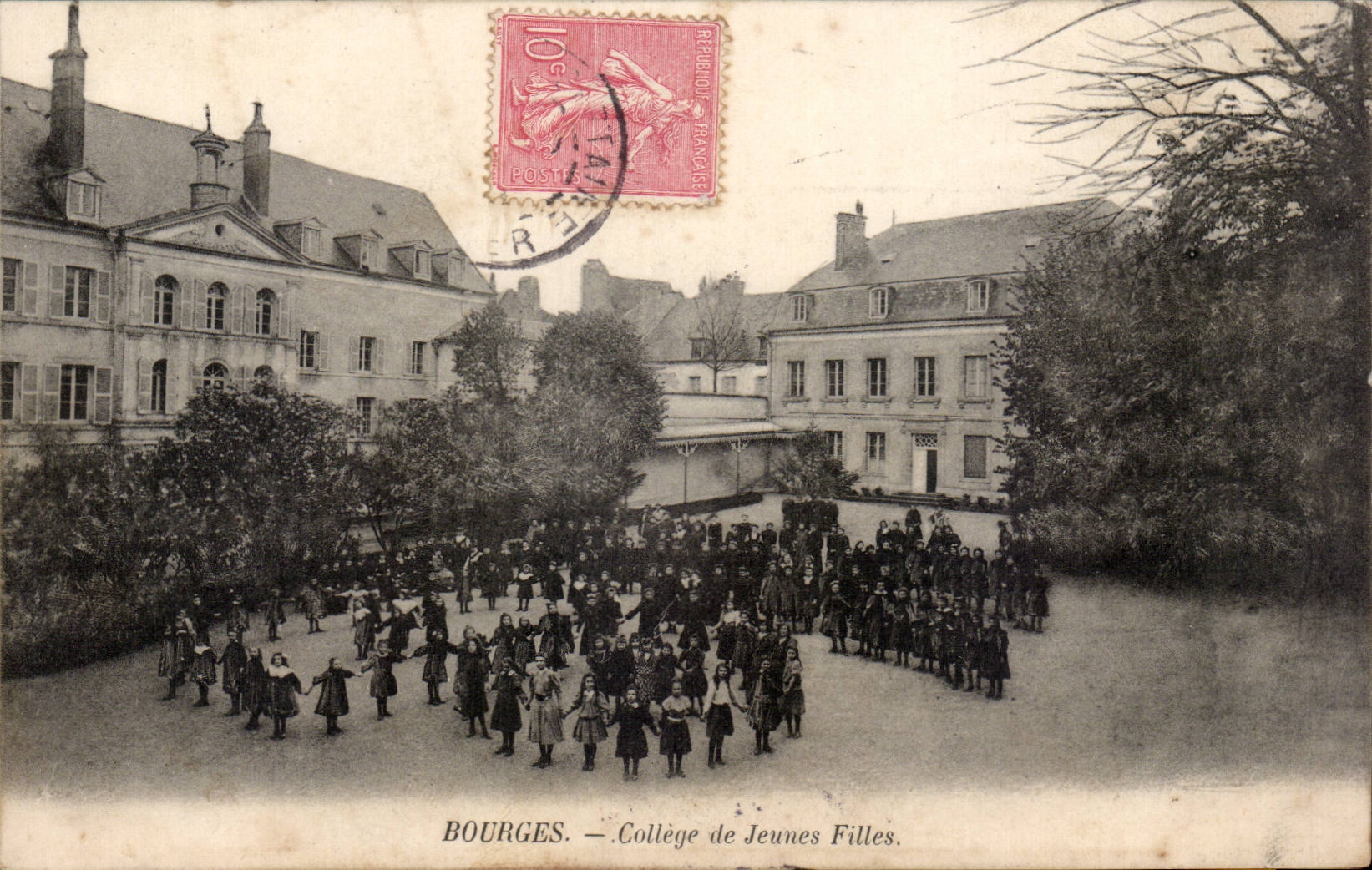 Bourges - College of Young girl - CPA