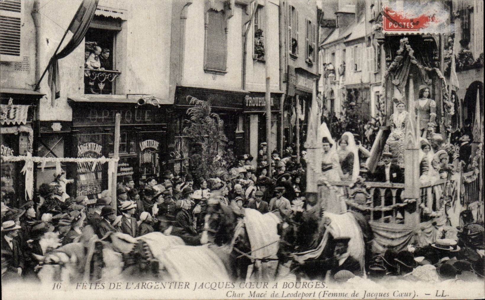Bourges - festivales del corazon de Jacques del banquero - CPA