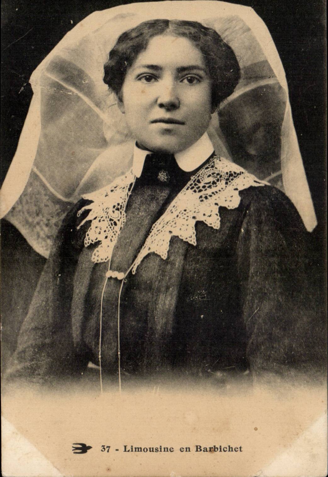 Folklore - Costumes - Limousine in Barbichet - CPA