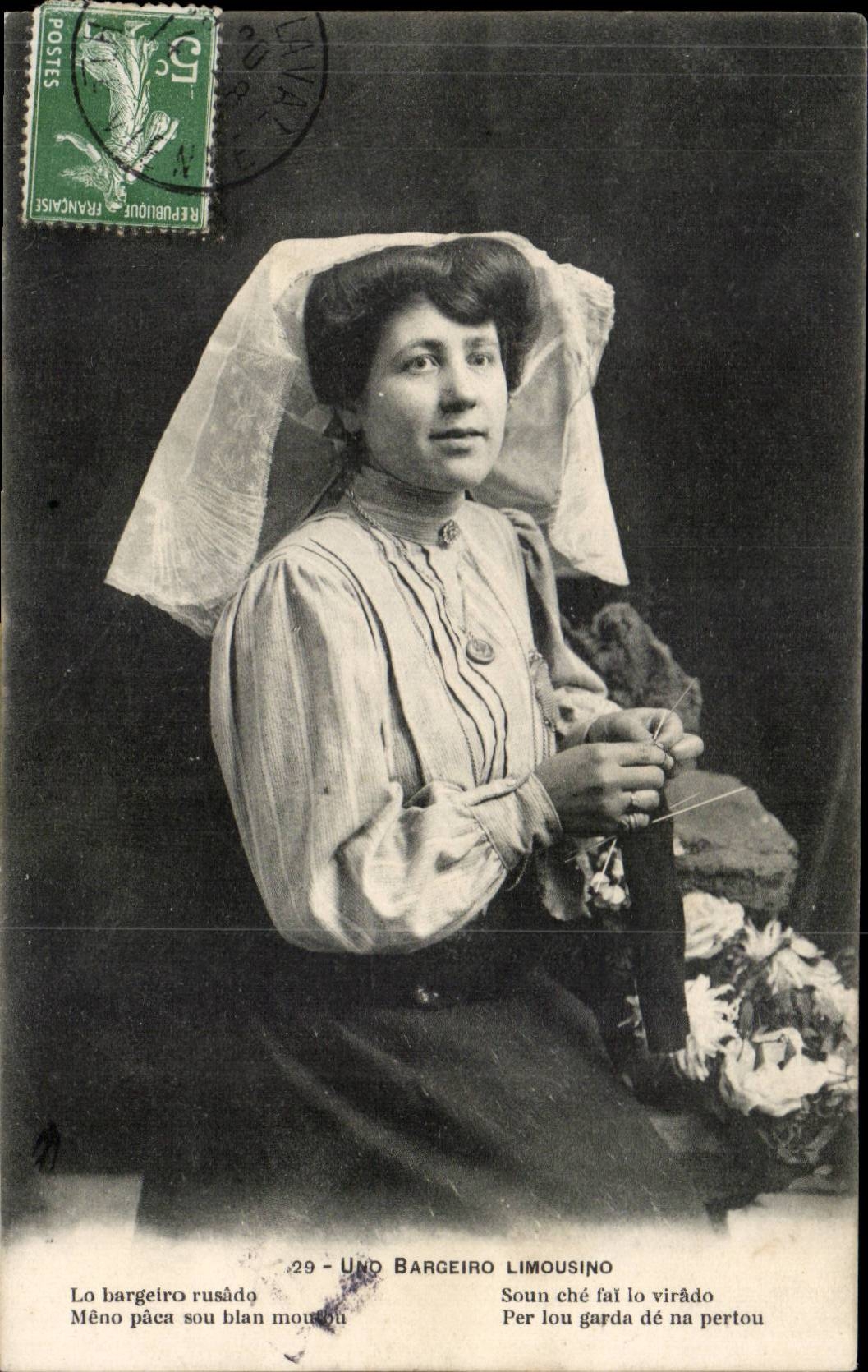 CPA Uno Bargeiro Limousino Folklore Limousin Costume