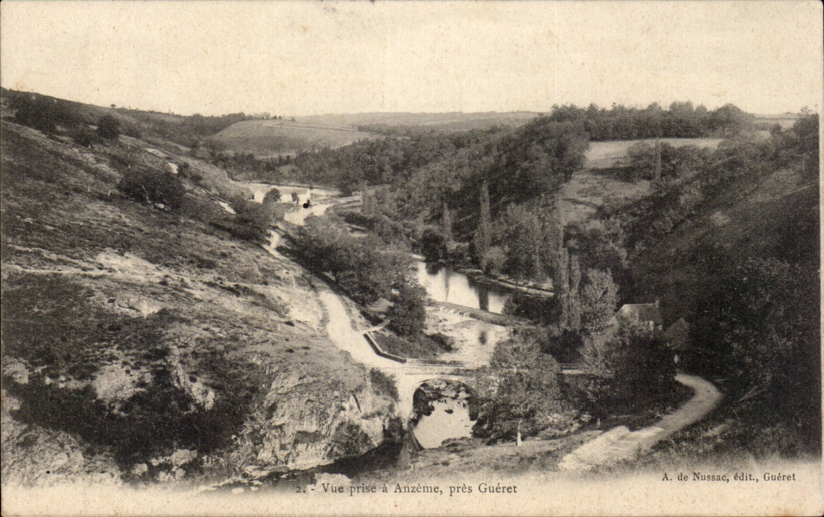 CPA Vue prise a Anzeme pres Gueret 