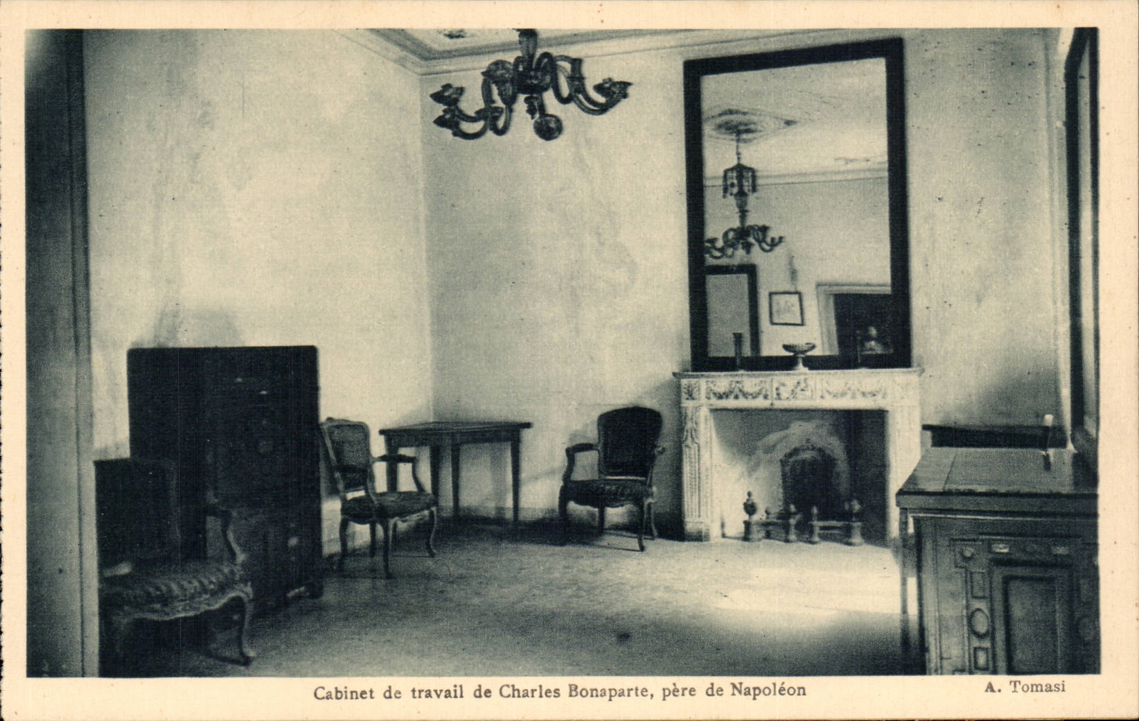 CPA Corse Corsica Ajaccio Maison de Napoleon Cabinet de travail de Charles Bonaparte pere de Napoleon 