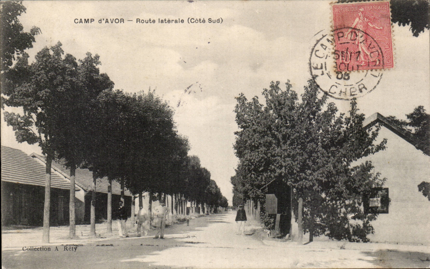 CPA Camp of Avor service Road Militaria