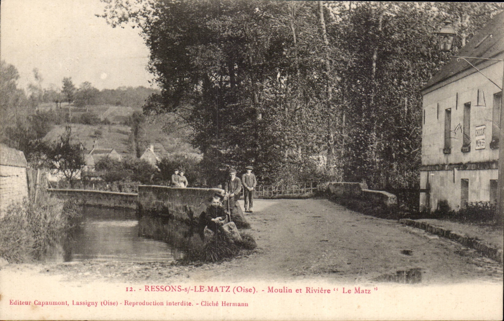 CPA Ressons S Matz Mill and river Matz