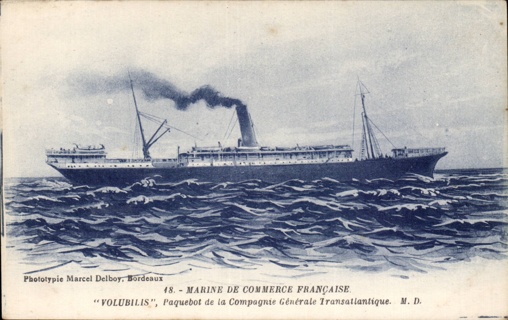CPA French Mercantile marine Volubilis Transatlantic General Company