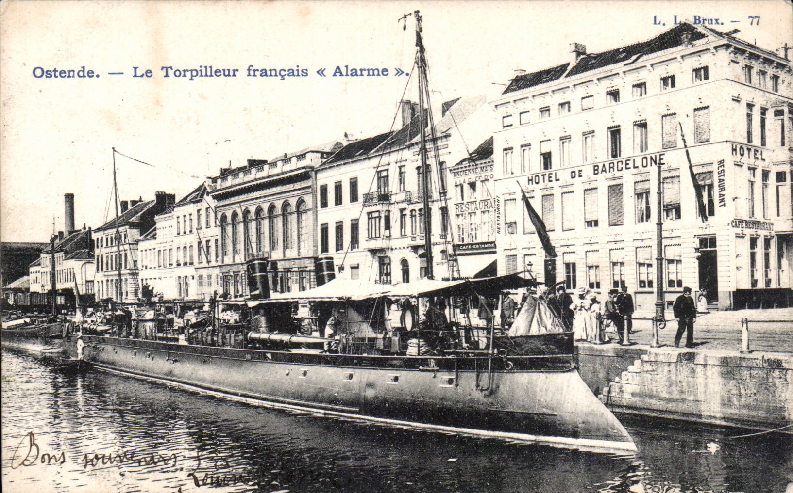 CPA Ostende Le French destroyer Alarms