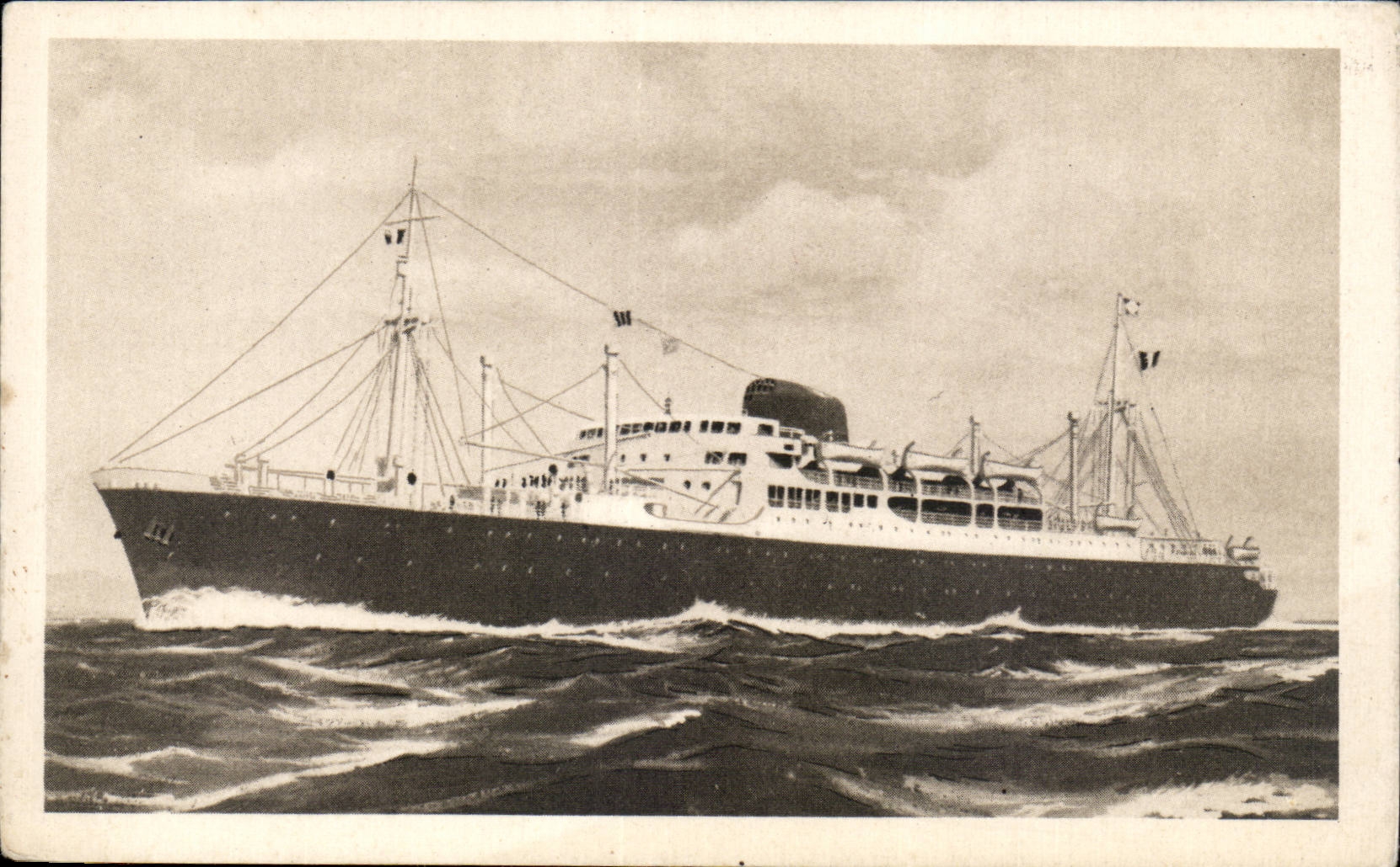 CPA Steamer Ferdinand de Lessepts Pierre Parcelled out Bourdonnais Jean Laborde