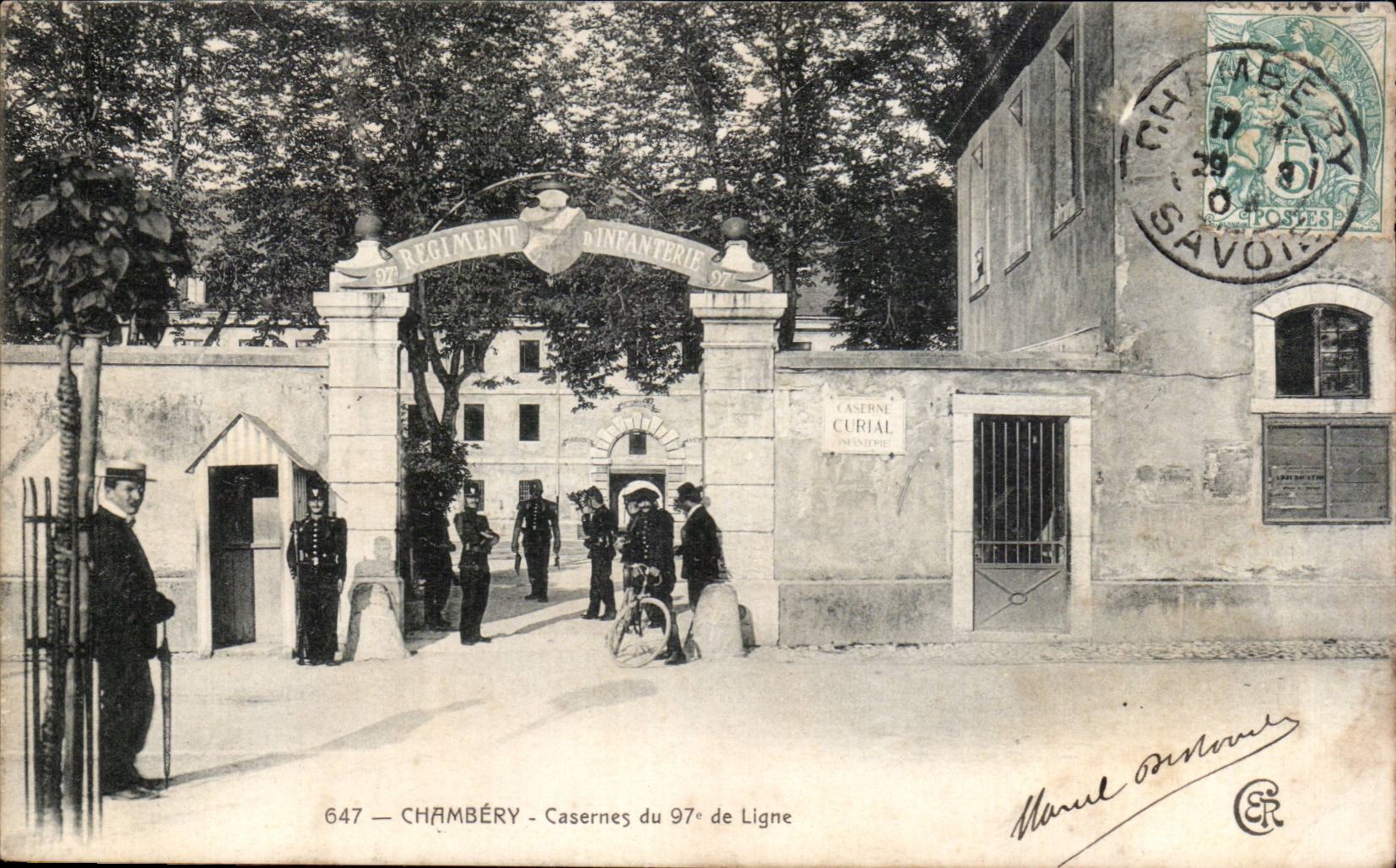CPA Chambery Barracks of the 97eme of Militaria line